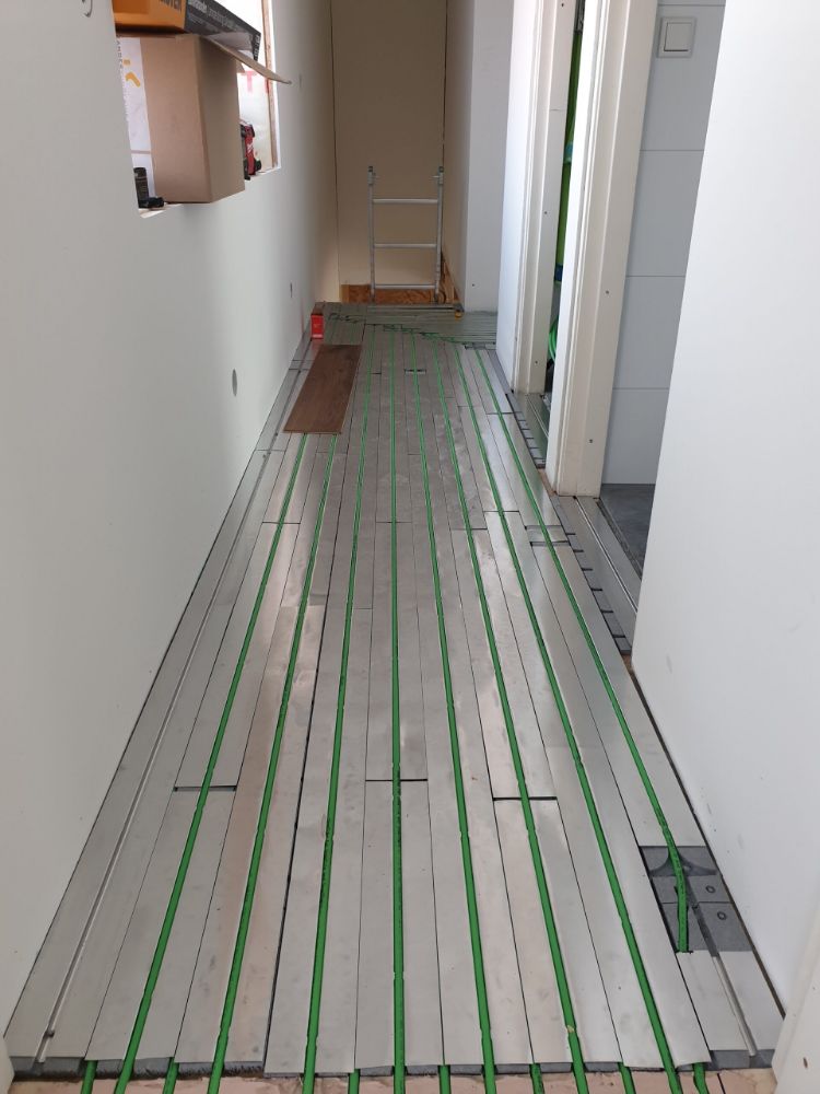 Vloerverwarming in gang 