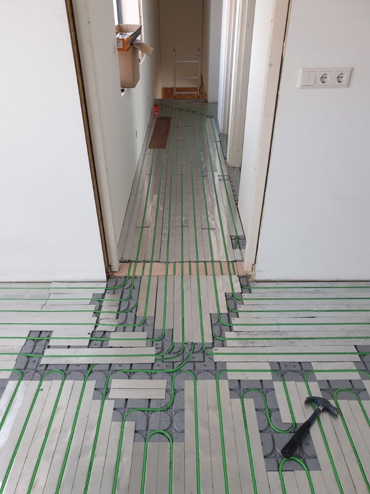 Vloerverwarming in gang 