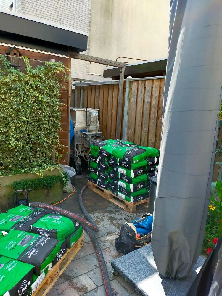 WARP Systems tussenwoning SpeeTile Systeem vulmassapomp