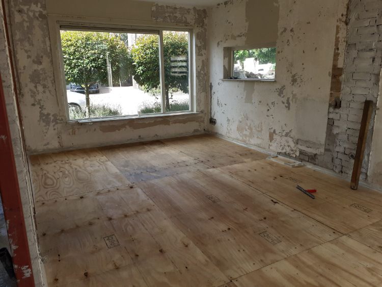 WARP Systems woning SpeeTile systeem houten ondervloer