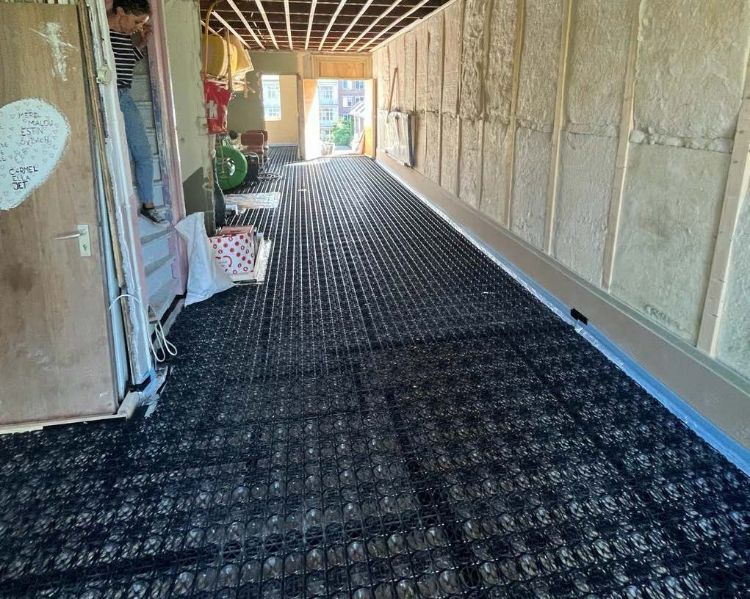 WARP Systems maisonettewoning SpeeTile systeem SpeeTile matten