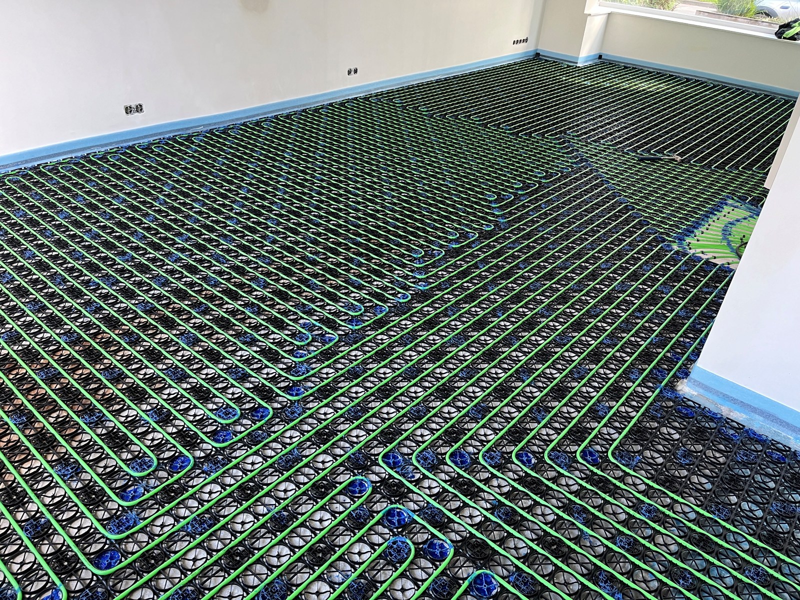 woonkamer met vloerverwarming