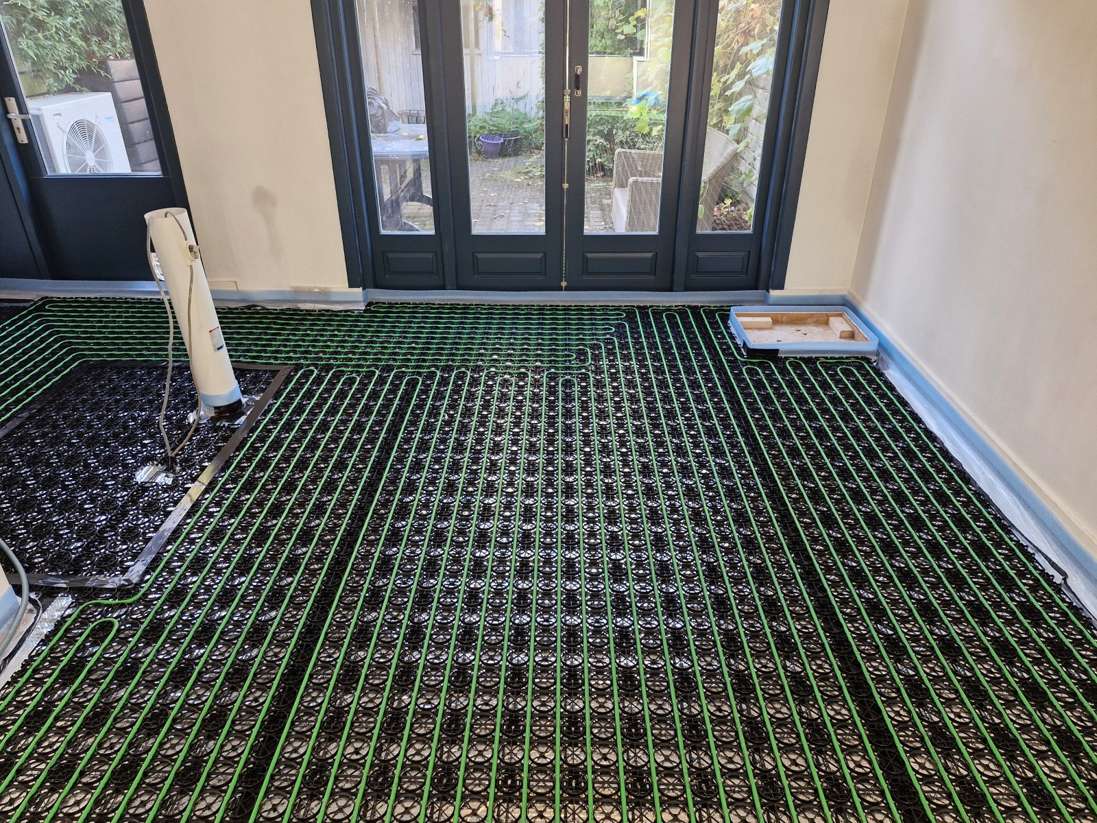 woonkamer met vloerverwarming