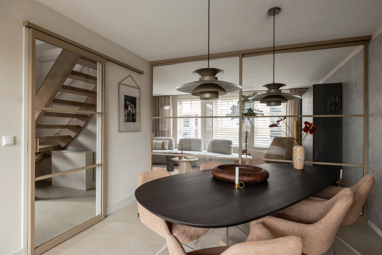 woonkamer met vloerverwarming ingericht