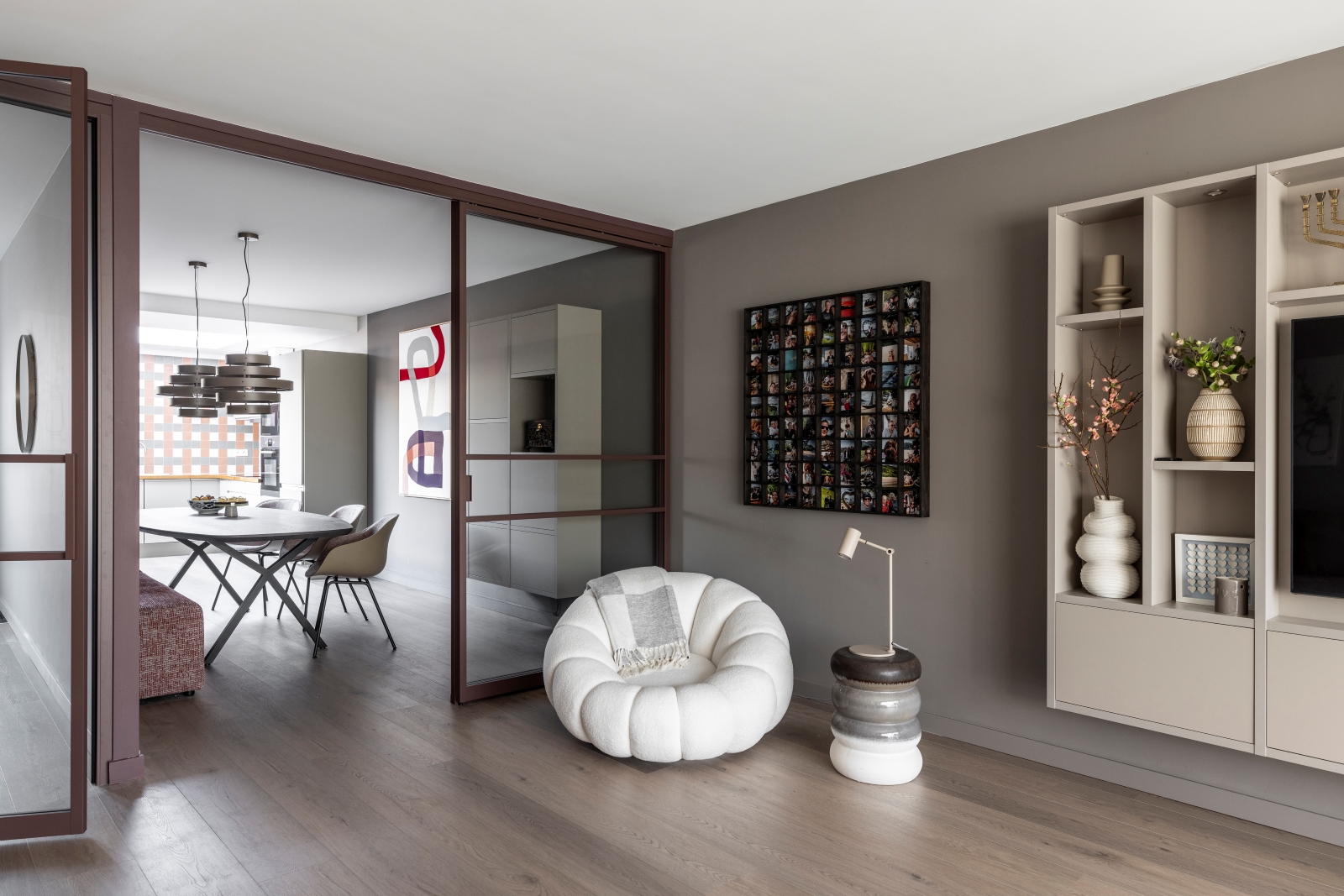 woonkamer met vloerverwarming ingericht