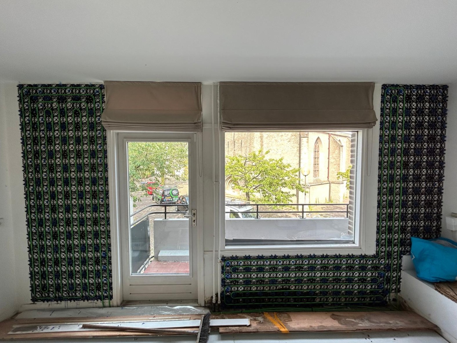 wandverwarming in eetkamer