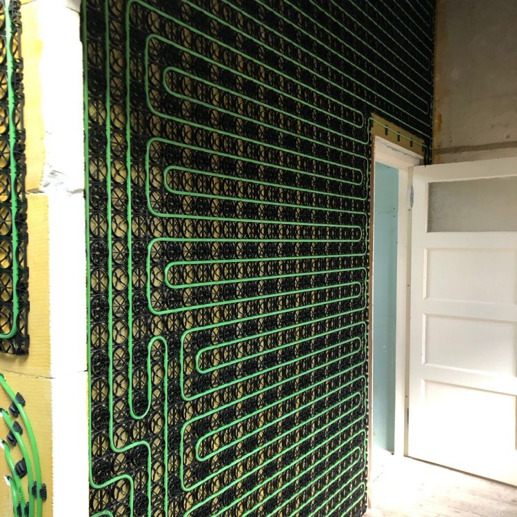 Wandverwarming in woning