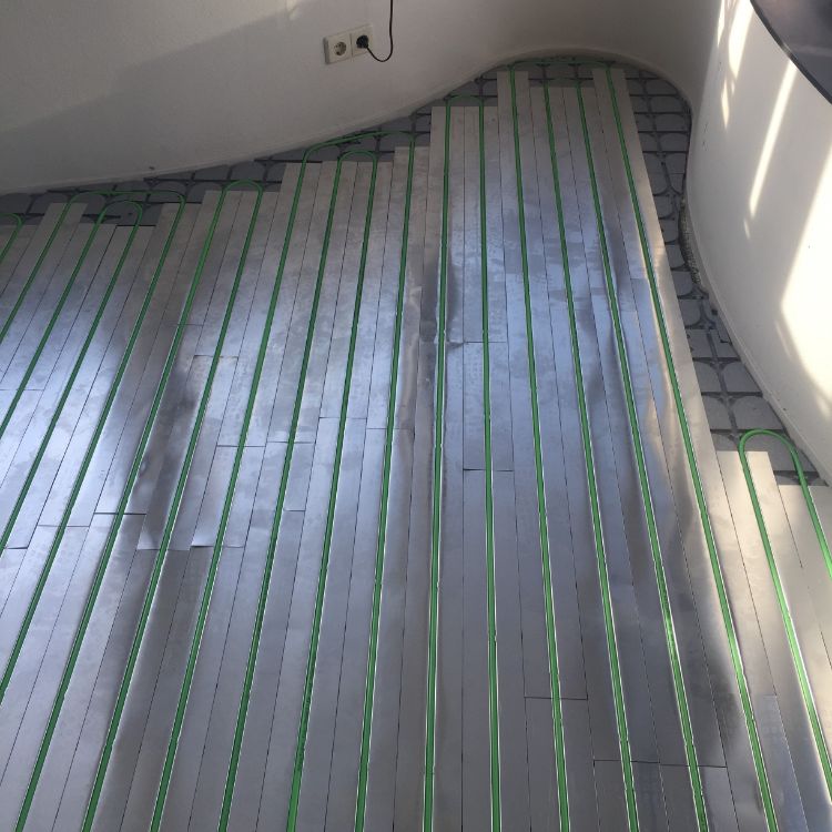 Vloerverwarming in ruimte