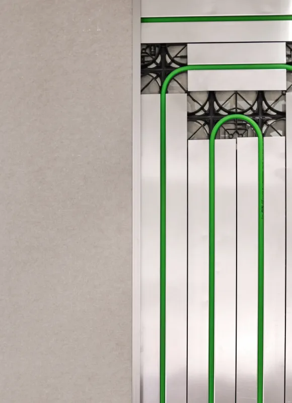 Wandverwarming met een gipsplaat