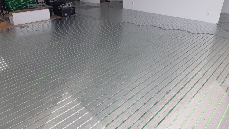 Vloerverwarming in woonkamer