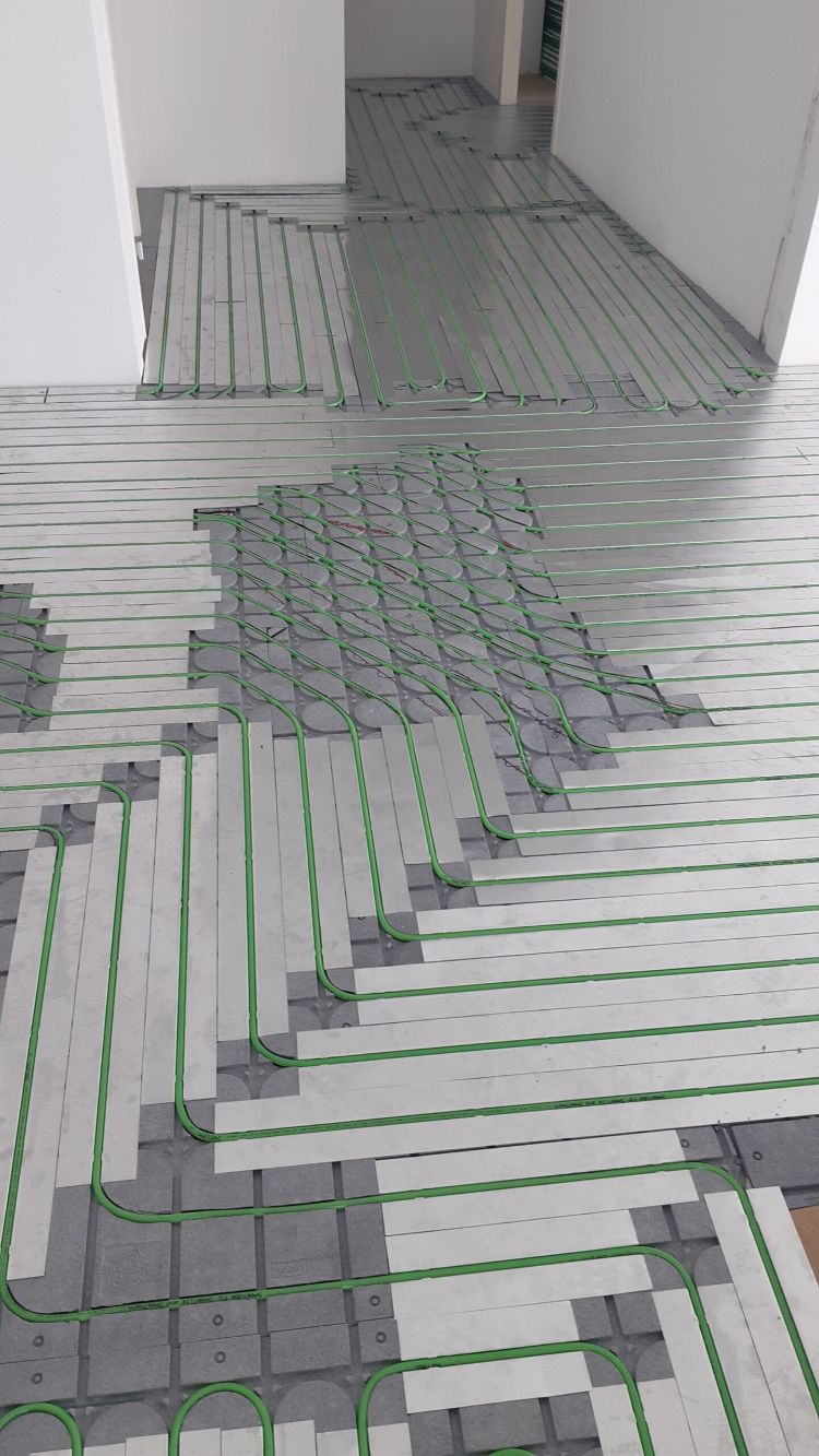 Vloerverwarming op houten vloer