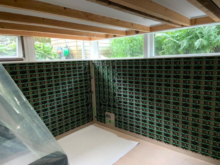 Wandverwarming door WARP Systems