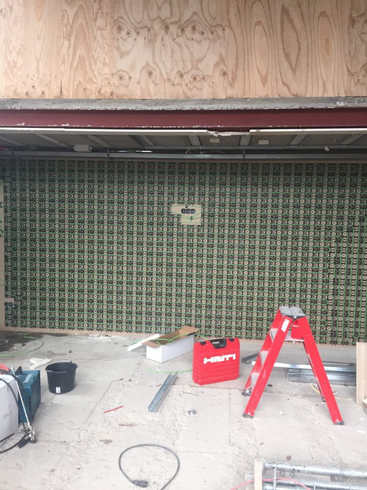 Wandverwarming zonder afwerking