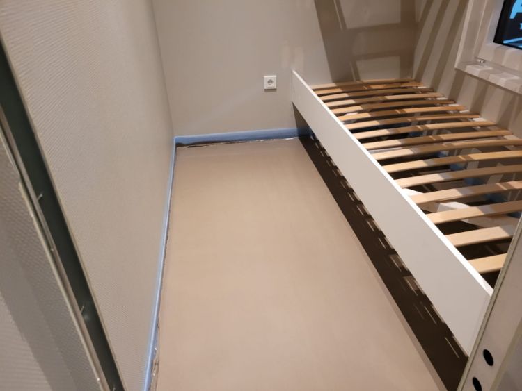 Slaapkamer voorzien van vloerverwarming