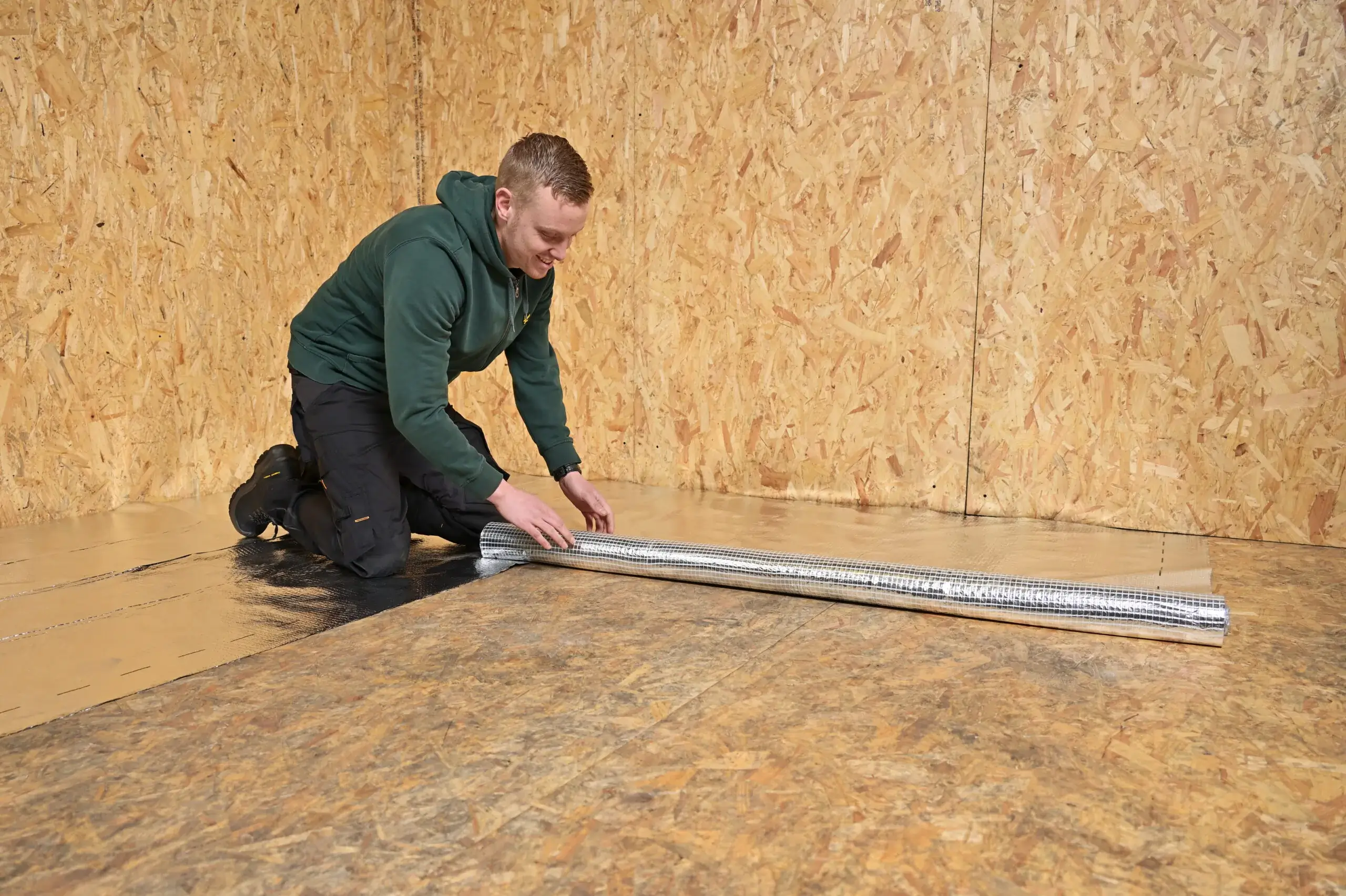 Plaatsing reflectiefolie