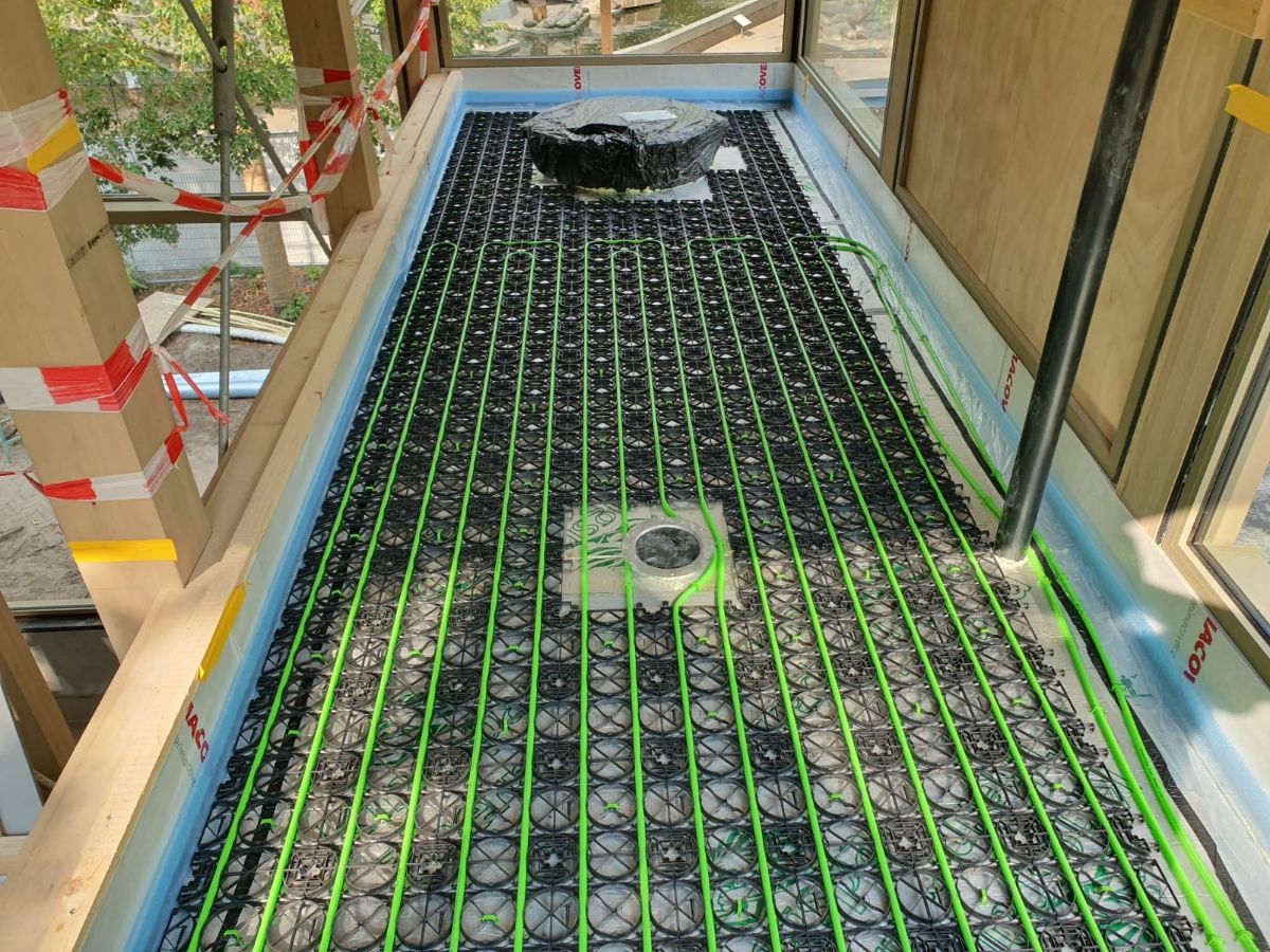 Vloerverwarming zonder afwerkvloer