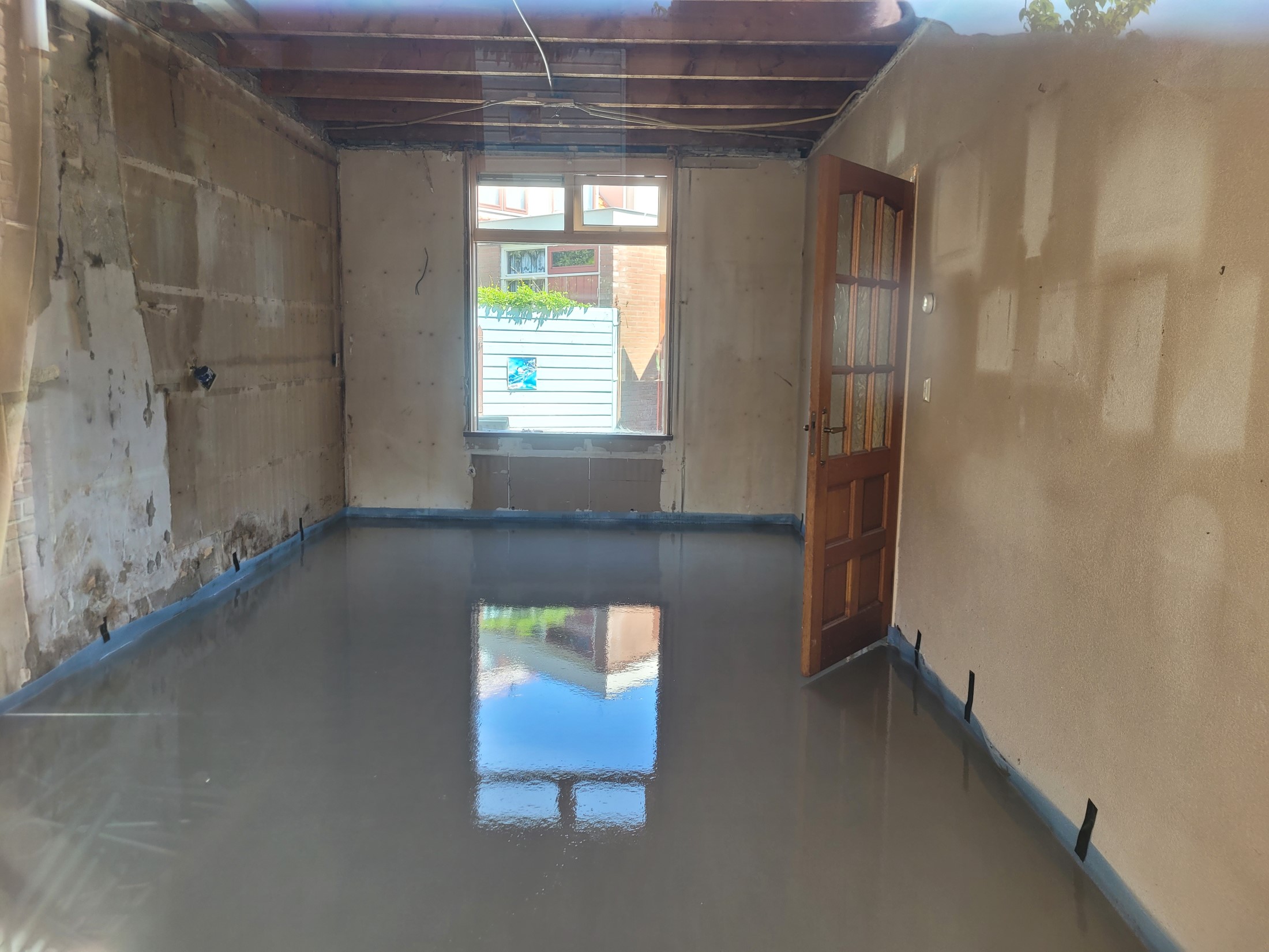 Vloerverwarming met vulmassa