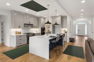 Landelijke keuken, vloerverwarming en plafondverwarming