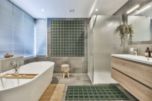 wandverwarming en vloerverwarming natbouwsysteem in badkamer